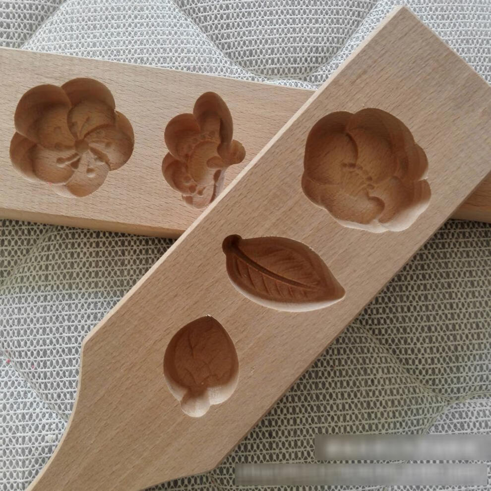 日式和果模花馒头模具面食花样花馍手工糕点压花模型青团花叶模子儿童