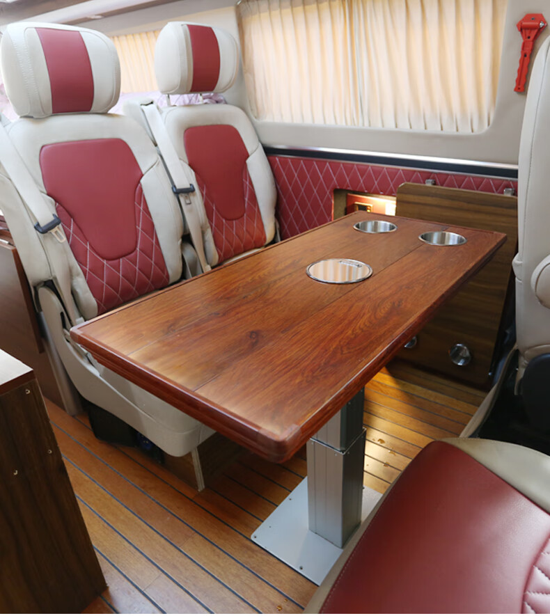 全顺房车改装升降桌板大通v80汽车餐桌水杯支架房车配件汽车用桌 单独
