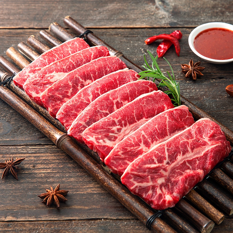 澳洲牛板腱250g韩式烤肉食材新鲜烧烤食材牛排火锅食材