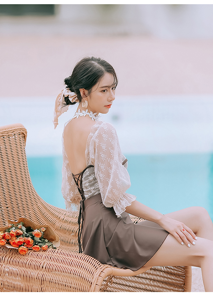 美乐菲meilefei2021年新款泳衣连体女士海边性感小胸温泉泳装韩国ins