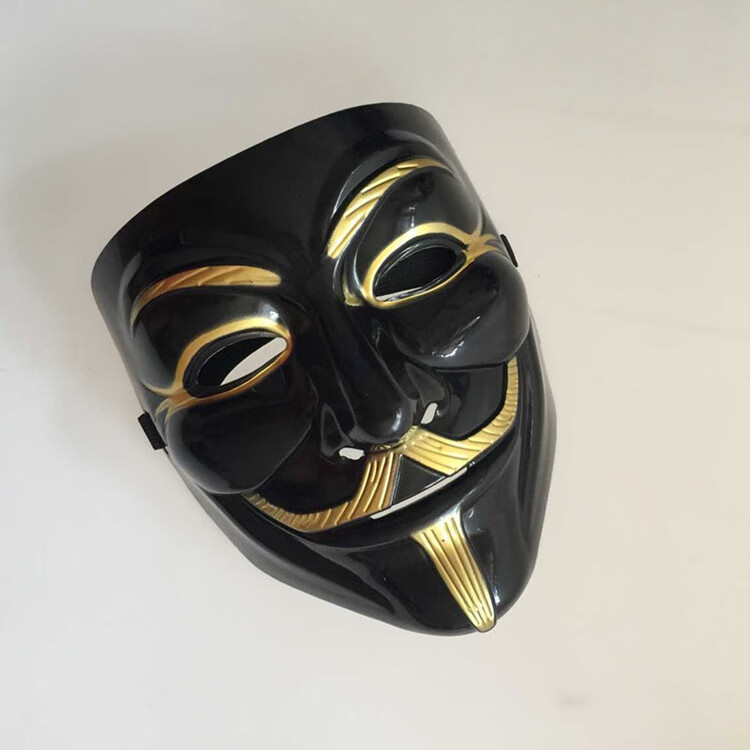 恐怖字面具小丑电锯惊魂鬼骷髅头斯巴达仇杀队万圣节街舞男成人 v字