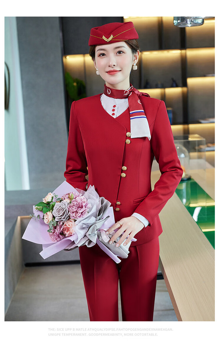 海航空姐制服职业女装套装长袖小西装外套女航空学院美容师酒店售楼部