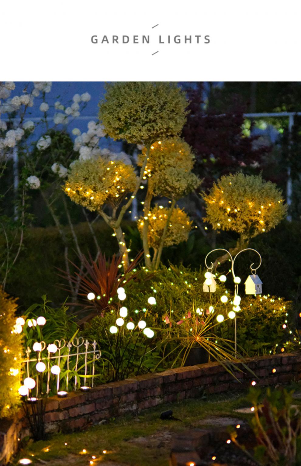 太阳能户外庭院灯家用新款花园景观草坪蒲公英发光圆球装饰 1组【12只