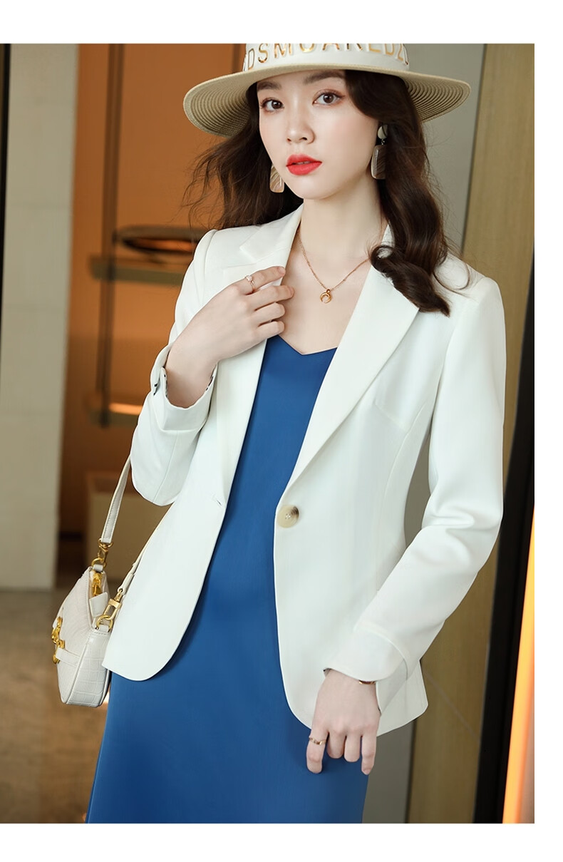 法莎尼亚轻奢品牌细条纹休闲小西装外套女小个子职场白领正装时尚西服