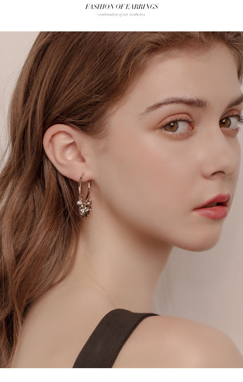 耳环女时尚耳坠女士耳饰耳挂韩版潮耳钉2021年新款耳扣耳圈网红饰品
