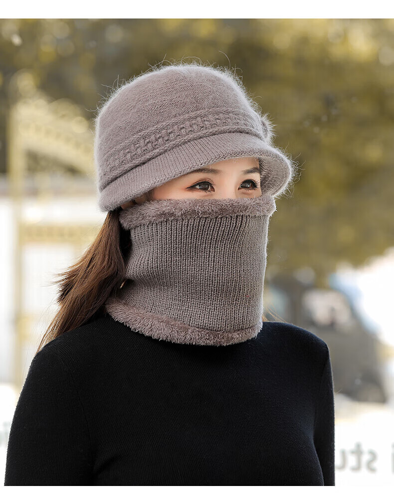 老太太帽子春秋天女中老年女帽两件套冬妈妈秋冬加绒加厚保暖老奶奶