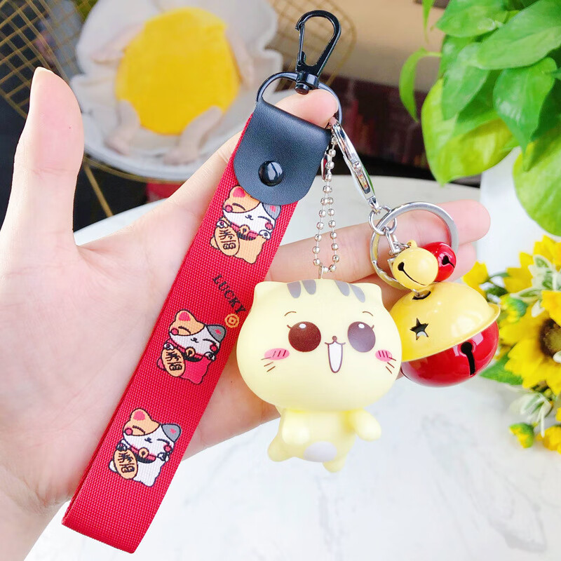 适用于 抖音同款牛奶小猪钥匙扣放在瓶子里的可爱漂流小猪挂件漂浮