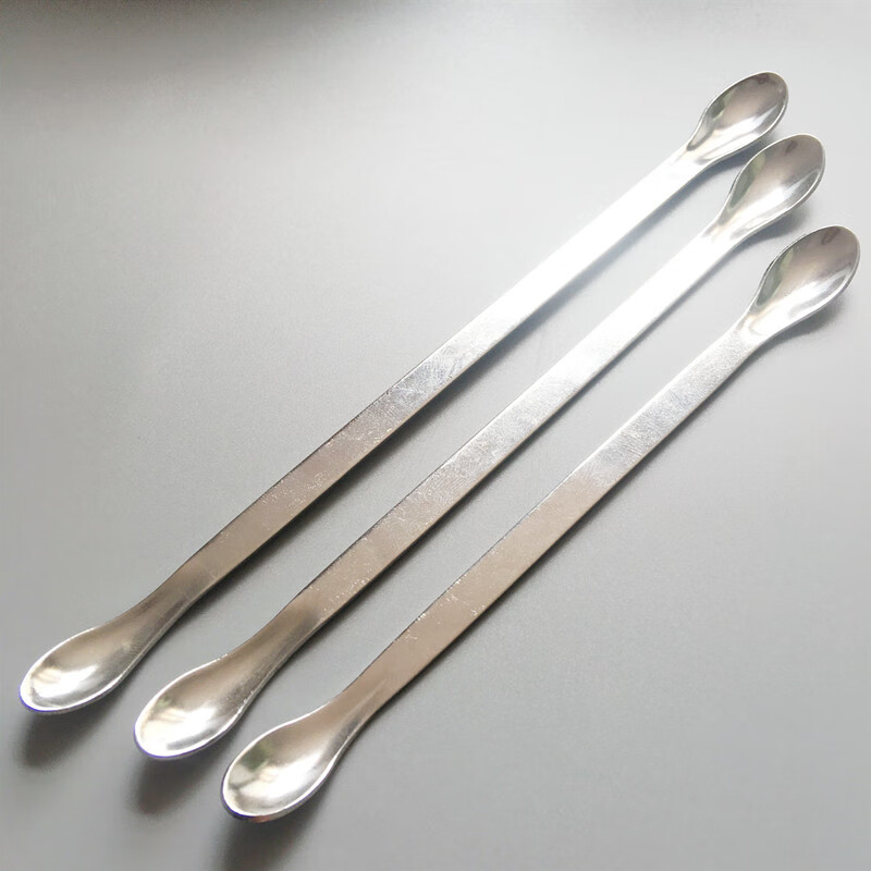 304不锈钢药匙药粉勺小药勺塑料试剂勺实验称量方头搅拌勺子药刮 加厚