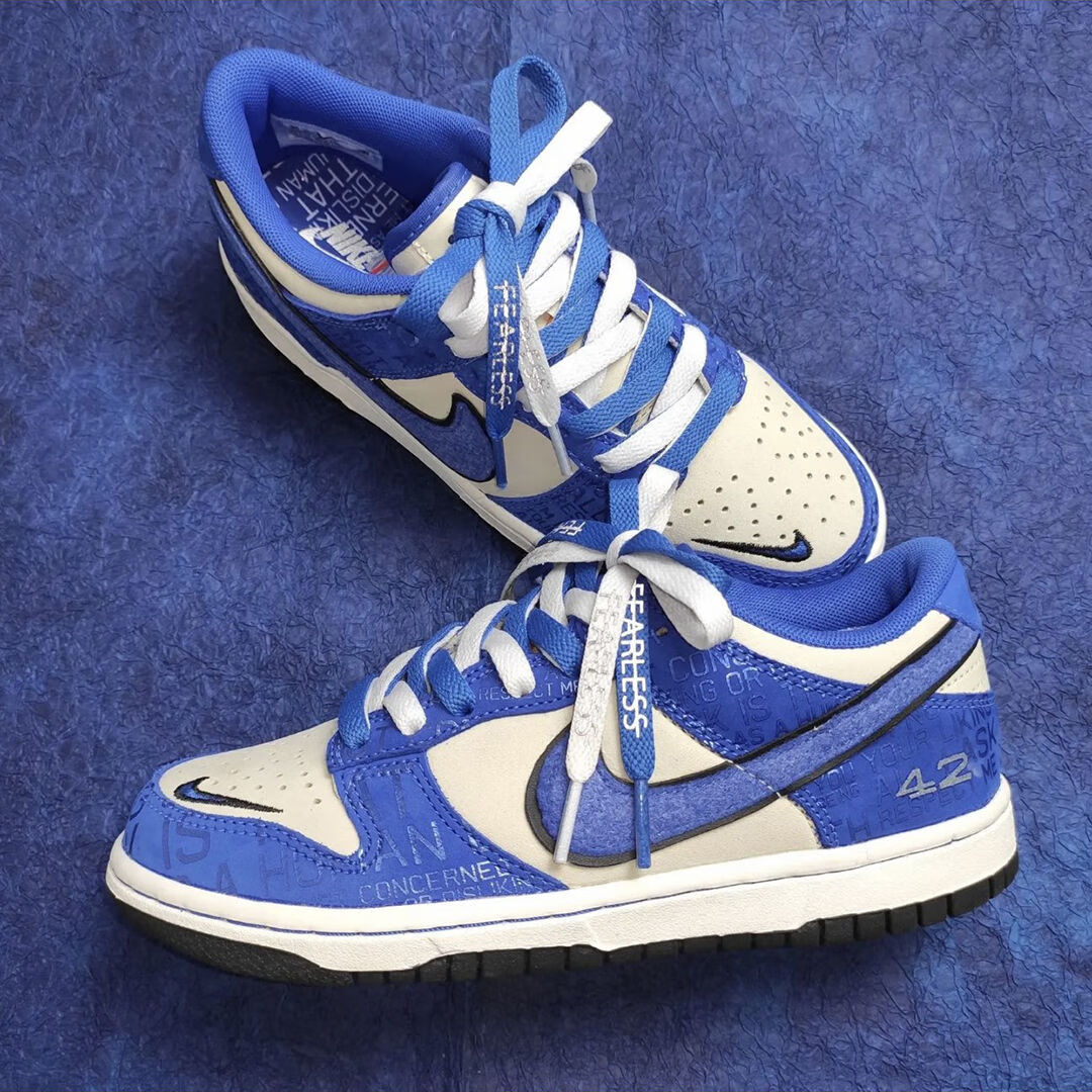 ajdunk_low_蓝色_罗宾逊75周年男女款低帮复古休闲板鞋 纯原dunk真皮