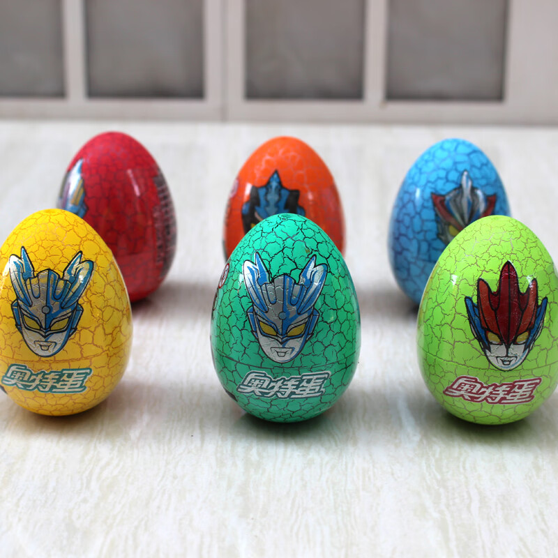 奥特蛋奥特曼奇趣蛋 5代特利迦4代渐变色巧克力变形蛋玩具蛋暗黑三人
