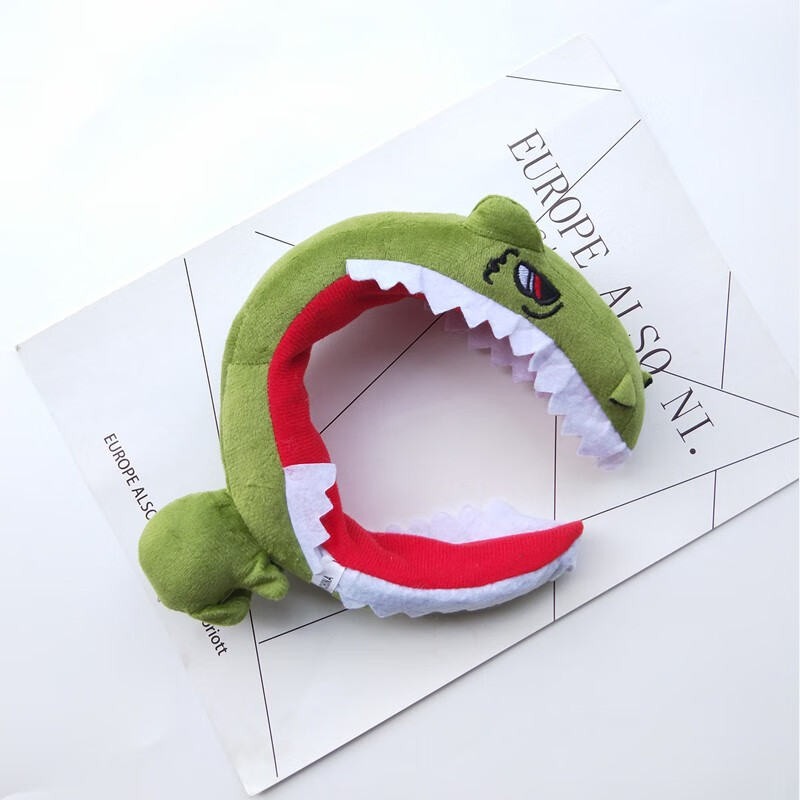 youeshone鲨鱼发箍网红外出可爱压发洗脸发卡发带女黄色星星发箍