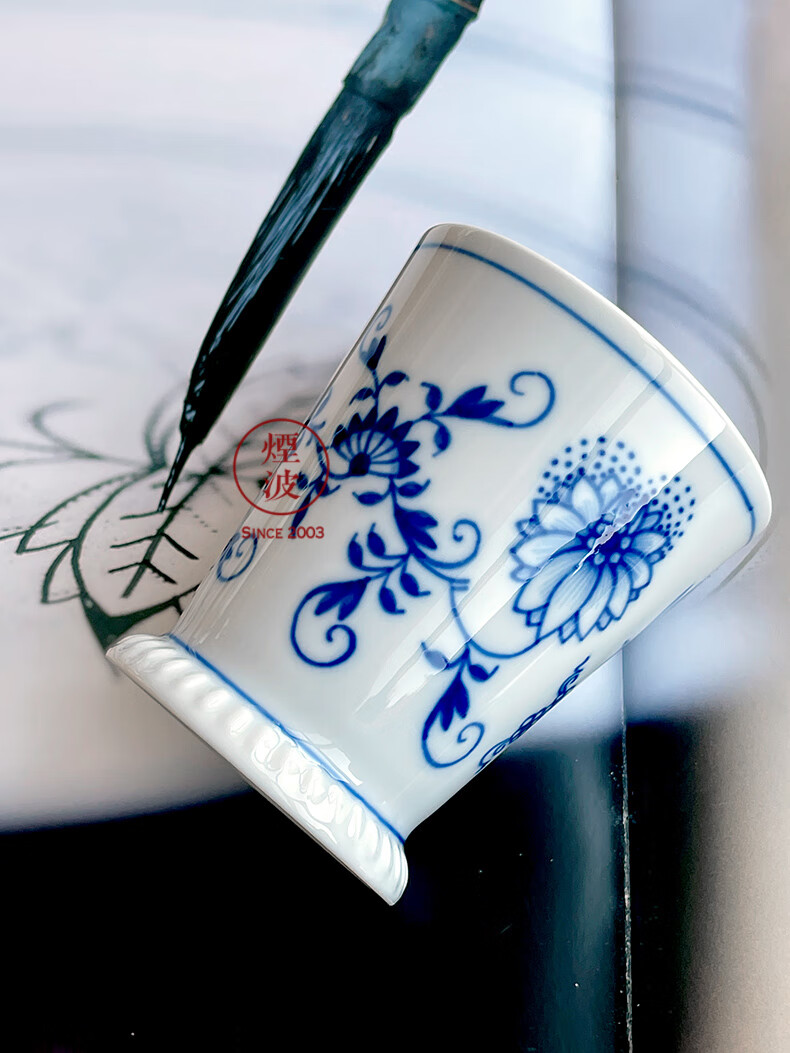 德国meissen 梅森瓷器 经典蓝洋葱系列 水杯 茶杯 宽口杯