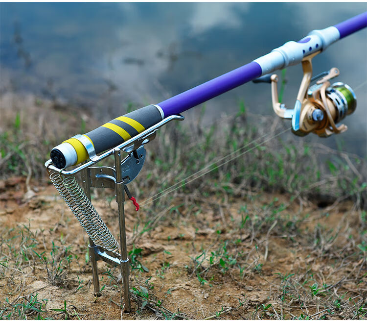 e自动钓鱼竿支架海杆支架不锈钢地插炮台支架架杆手竿支架渔具用品音