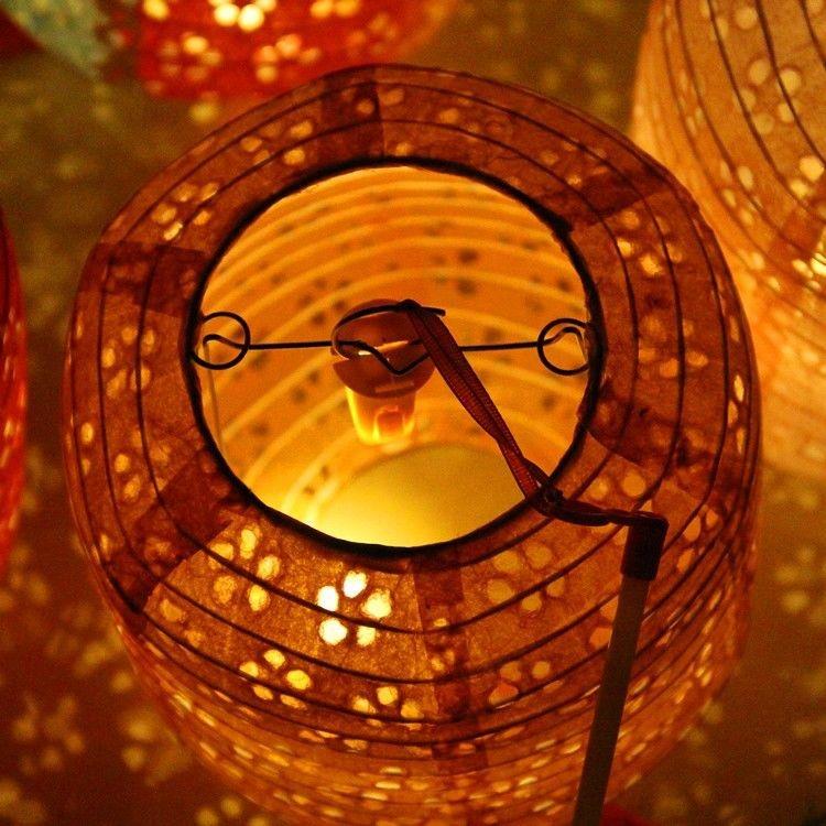 糊灯笼的纸传统老式蜡烛灯笼怀旧纸糊手工元宵节花灯古风手提中式装饰