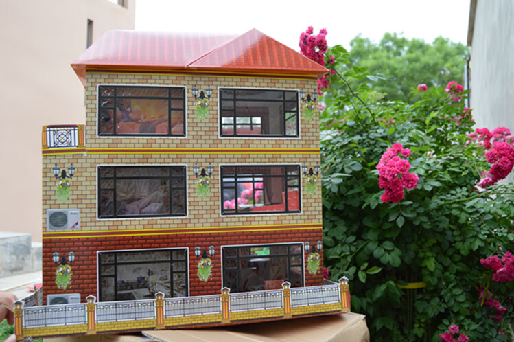 大号纸扎纸房子祭祀用品别墅洋房成品发货立体烧纸灵屋组装