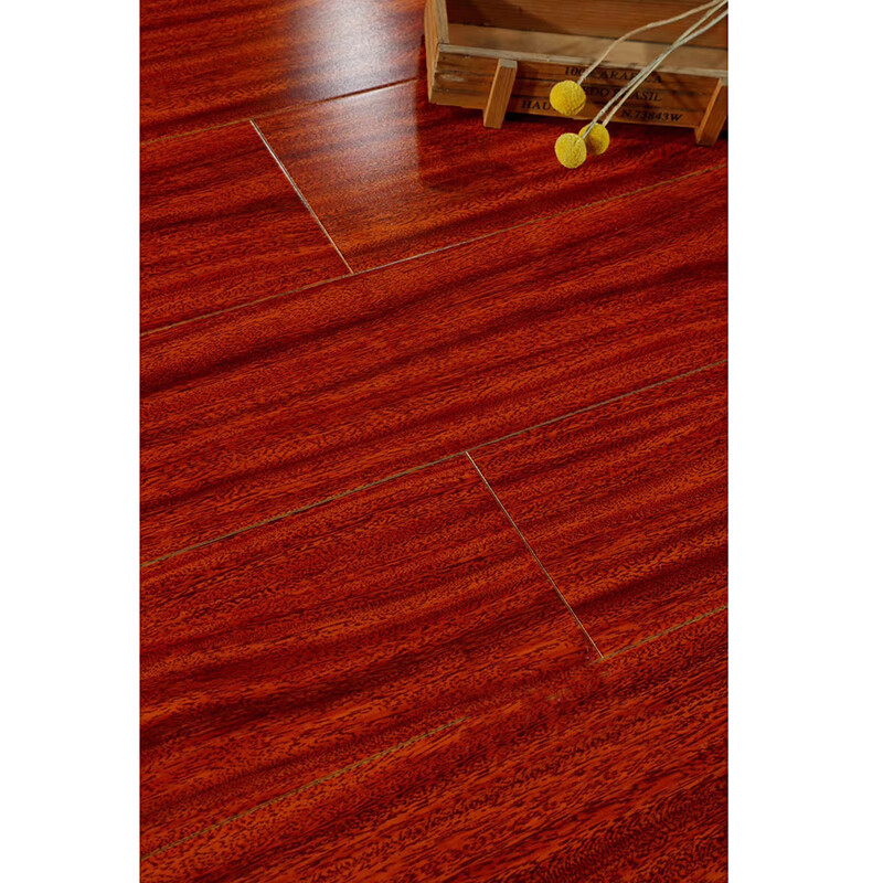 微晶石木地板12mm纳米环保无醛石晶锁扣地板防水防火spc石塑地板红檀