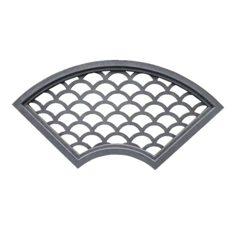 扇形窗花仿古镂空砖雕四合院围墙装饰古建水泥花窗格中式围墙花窗(商