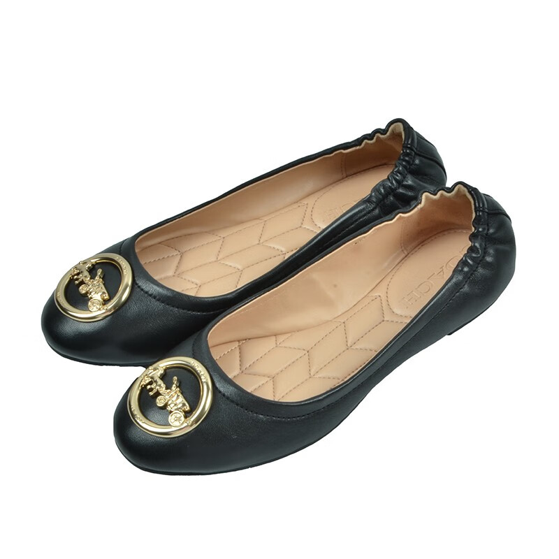 coach/蔻驰 女士黑色皮质乐福鞋 fg2944 11000148 【国内现货】女 