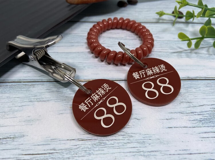 铭强亚克力麻辣烫号码牌餐饮叫号牌夹子取餐号牌成对手牌冒菜上菜数字