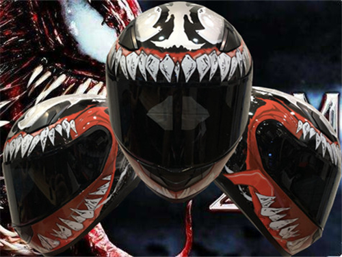 毒液头盔电动摩托车全盔二代双镜片机车骑士 二代头盔(配透明镜片) m