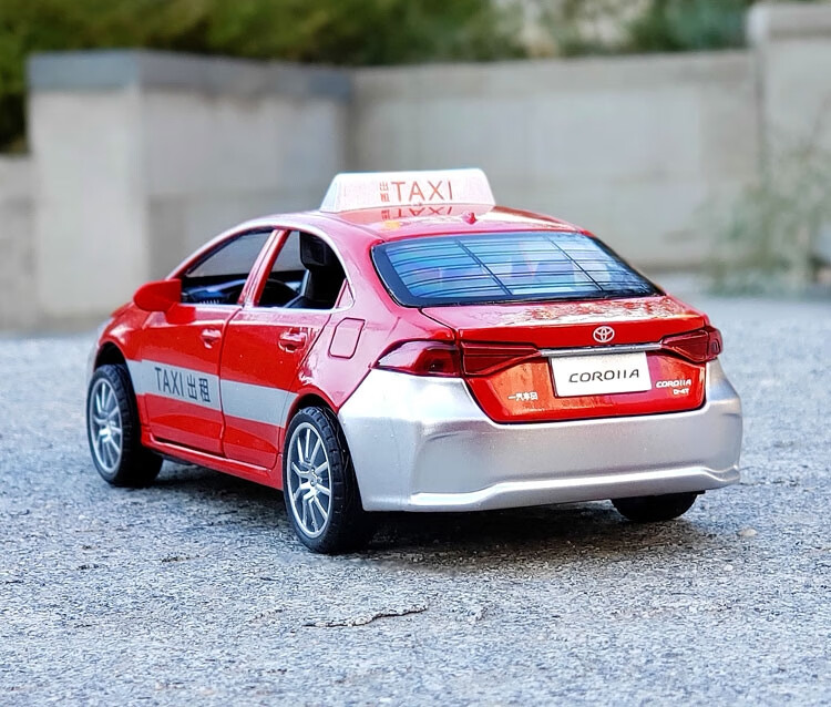 出租车玩具132奥迪a8合金车模出租车汽车模型仿真金属车回力声光儿童