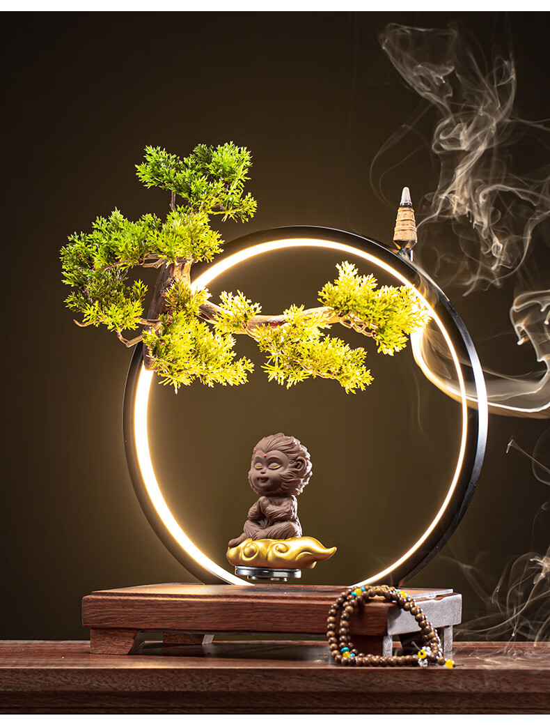 科技感摆件磁悬浮摆件孙悟空玄关装饰品科技悬空旋转人物桌面奇趣禅意