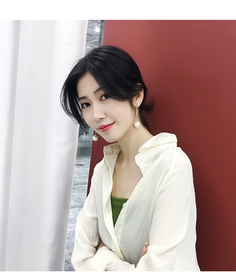 时尚饰品 耳饰 youe shone youe shone 日韩仿珍珠耳环女长款流苏耳坠