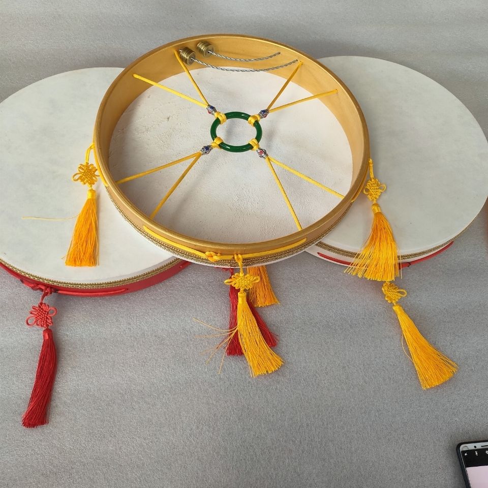 精品金色萨满鼓 文王鼓 大神二神跳大神出马仙驱魔30-50厘米 45厘米