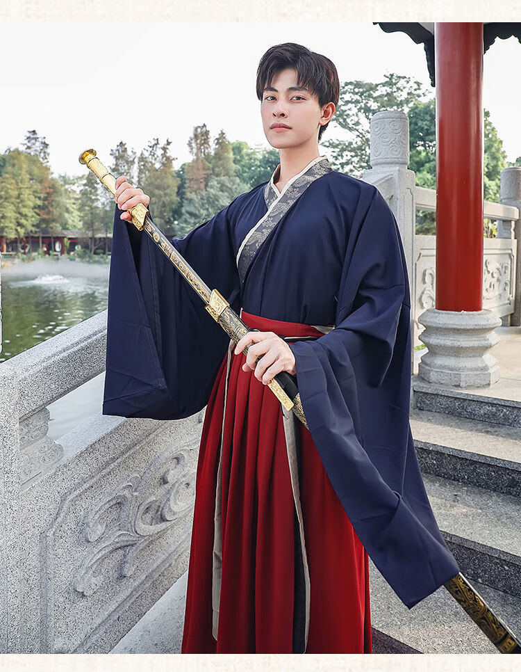 高品质中国风汉服男明制古装侠客男生正版公子古风男士仙气套装鹤归