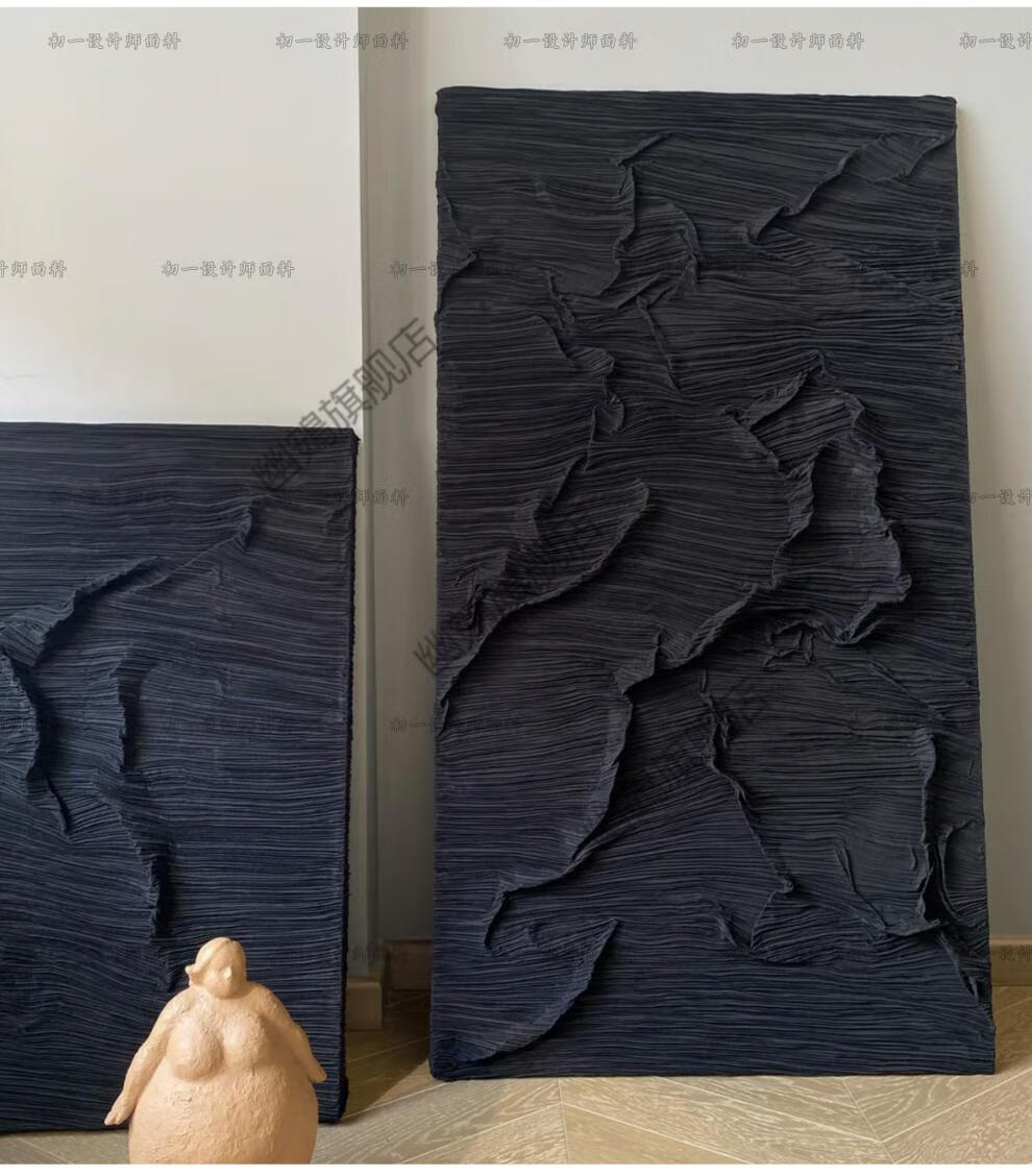 布料肌理褶皱压褶肌理画百褶手工diy背景装饰版画初一设计师面料白色