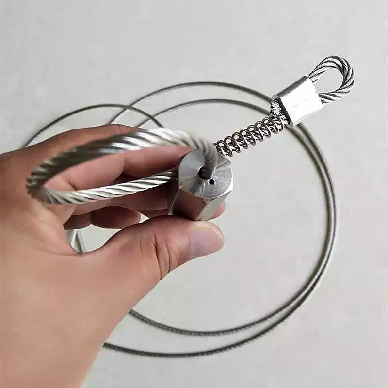 新款304不锈钢钢丝绳套地头套脚绳锁紧固件单向锁头及紧固件 5毫米4米