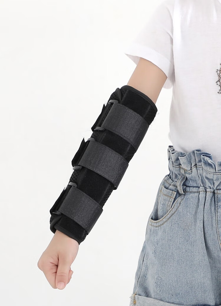 儿童肘关节固定支具上肢手臂夹板中风偏瘫小孩康复训练器均码黑色