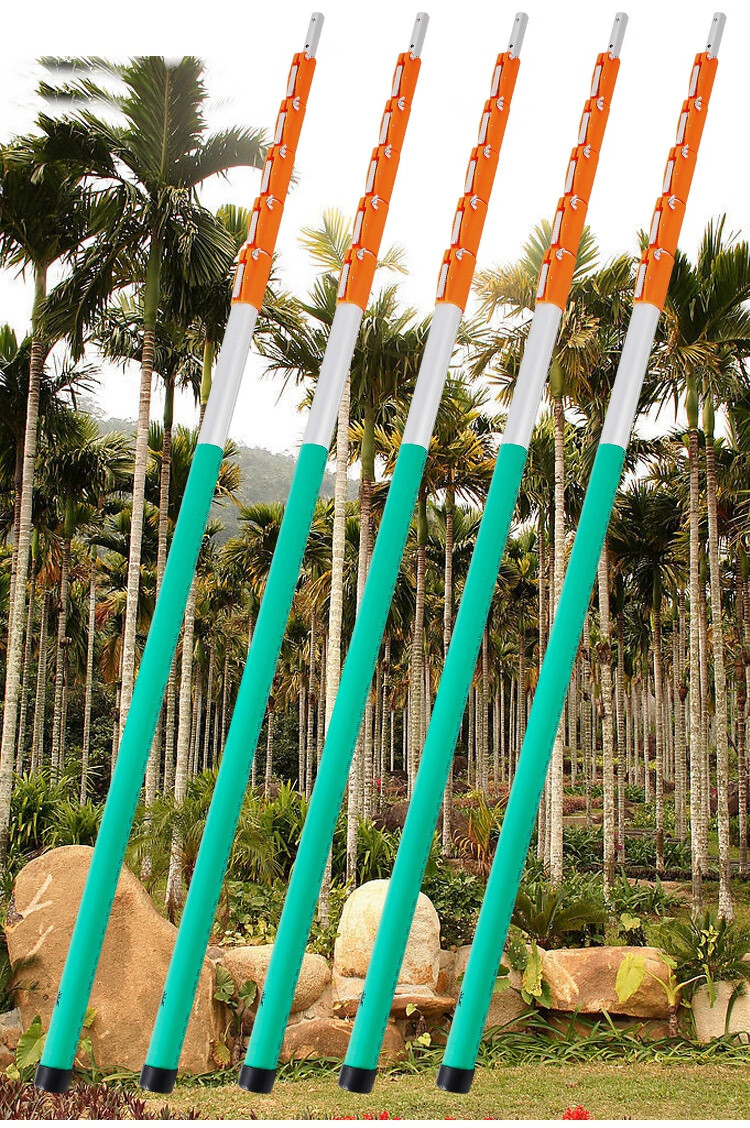 摘槟榔刀伸缩杆12米铝合金加粗加厚7米15米槟榔杆割椰子杆 加粗加厚铝