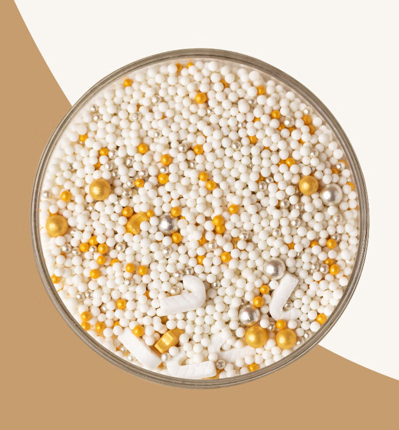 糖珠蛋糕装饰可食用彩色糖针甜甜圈糖霜饼干冰淇淋甜点烘焙装饰糖彩色