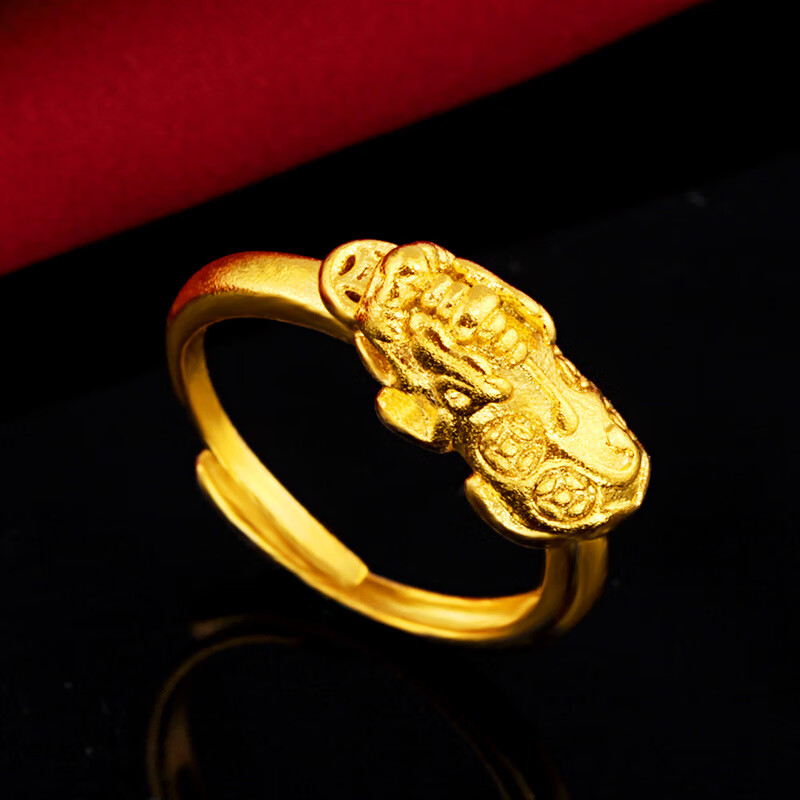黄金貔貅戒指图片大全图片