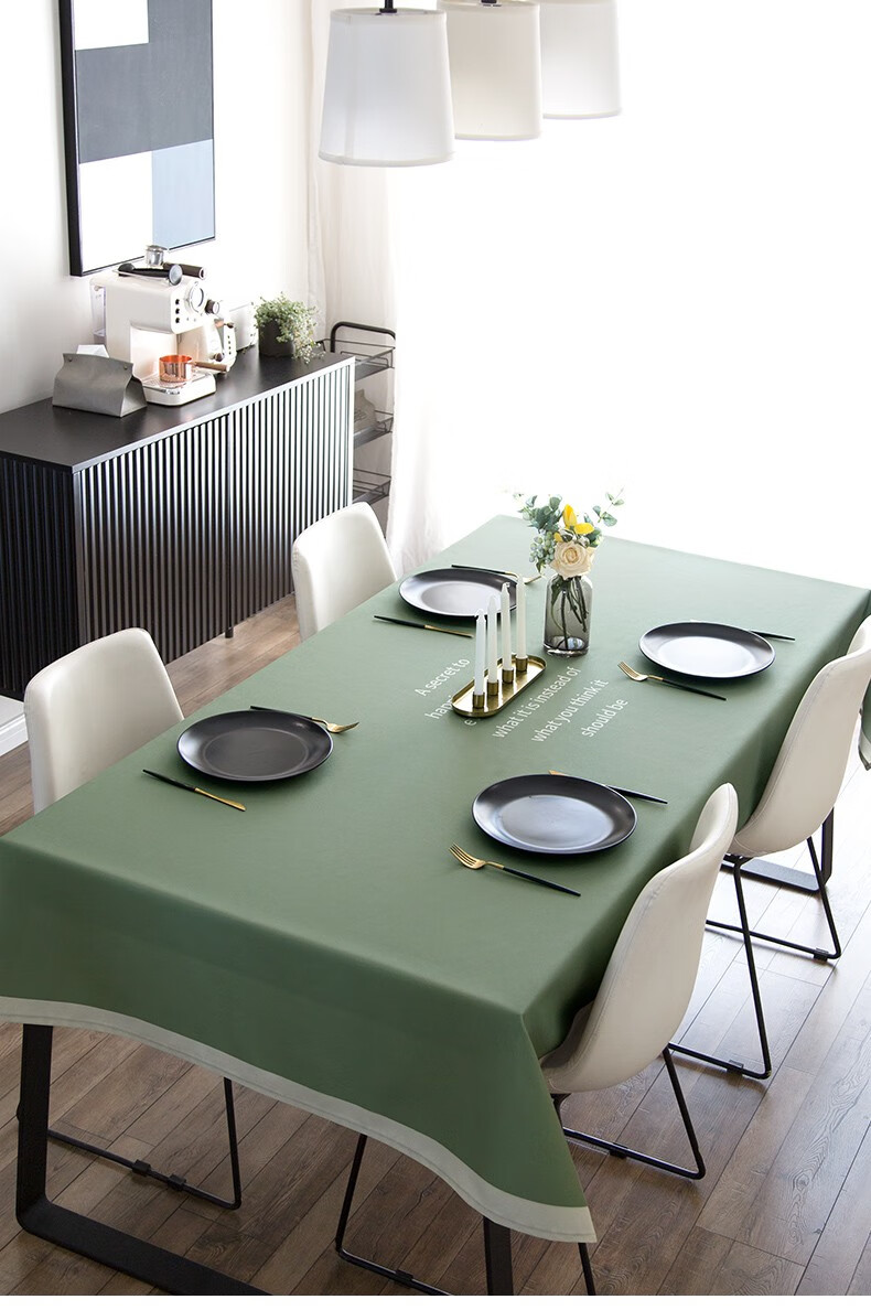 居家布艺 桌布/罩件 顾致 简约现代灰色纯色西餐厅棉麻餐桌布布艺防水