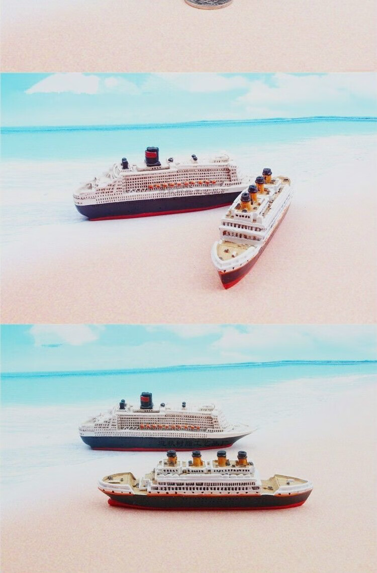 泰坦尼克号模型泰坦尼克号新款模型地中海树脂船多层邮轮景观船造型