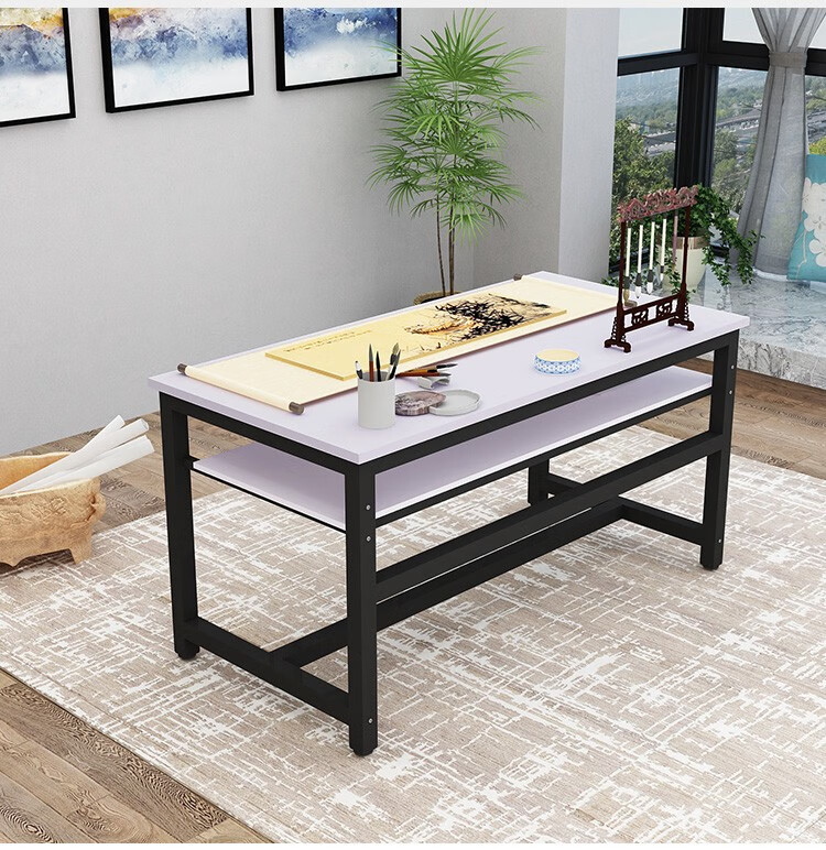 letsfun书法桌书画桌毛笔字桌简易桌子折叠桌椅家用国画书桌书法台