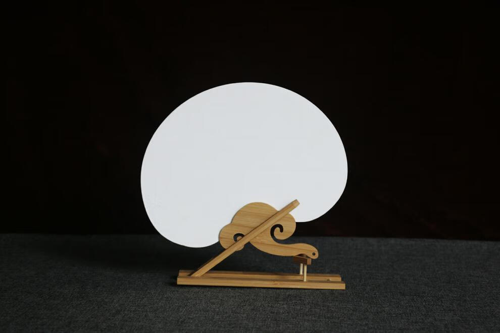 扇架楠竹团扇架折半圆多功能展示架木制扇座批发扇子支架 白竹 半圆扇