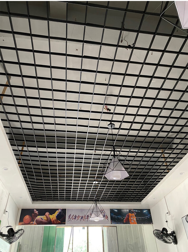 格栅吊顶材料自装快装网格棚装饰天花方格葡萄架塑料简易铁铝格栅铁高