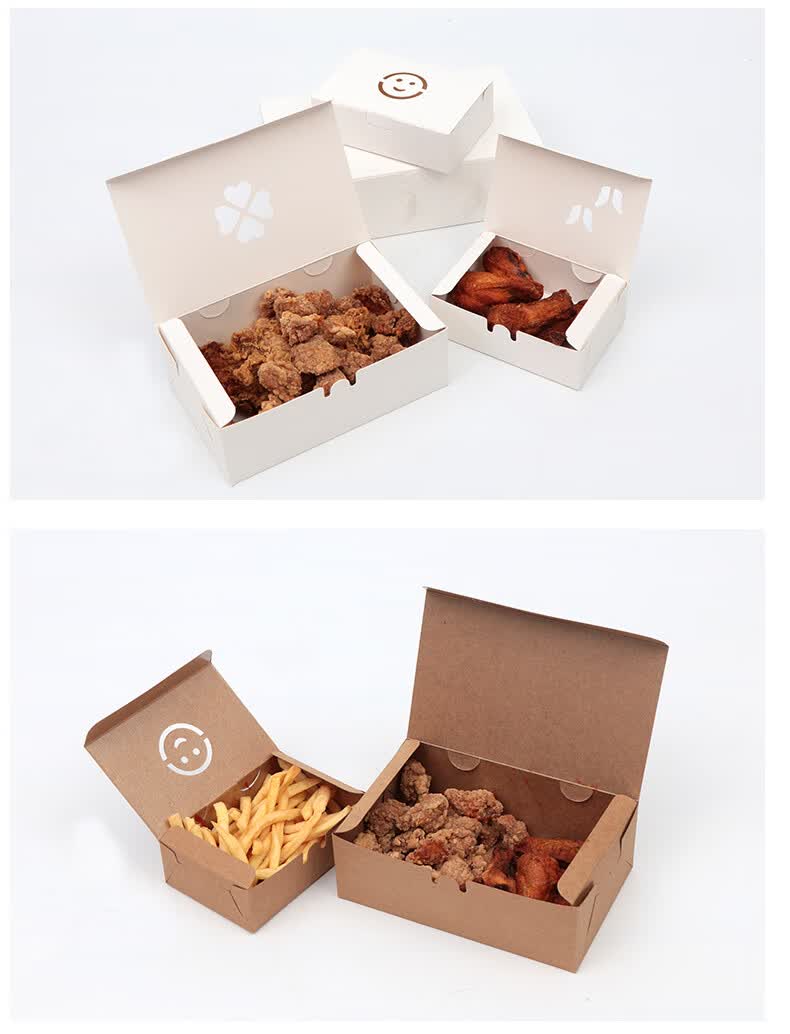 牛皮纸炸鸡包装纸一次性外卖鸡腿翅油炸食品小吃定制logo白卡纸中号