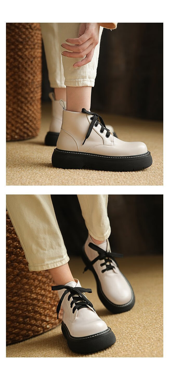 芬途(fentu) 牛油果~英伦小皮鞋女2022年新款绿色复古皮质单鞋百搭