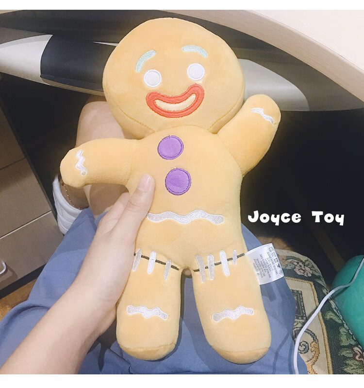 迪士尼ins可爱姜饼人公仔创意搞怪睡觉元旦节抱枕超软礼物女孩毛绒