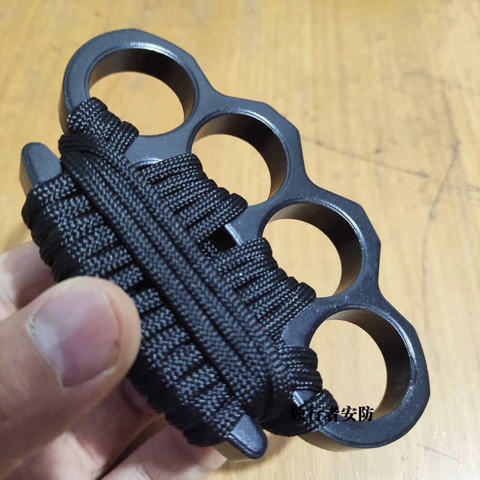 手指虎 拳扣指虎车载逃生器野营两指扣双四单手撑戒 银灰虎加厚 标准