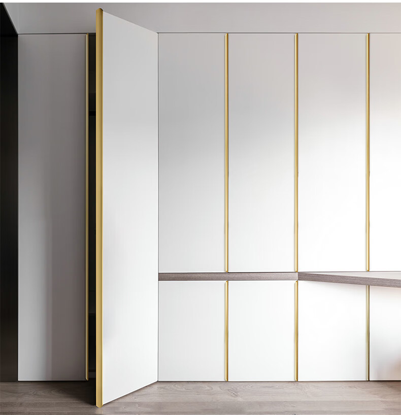 定制隐形拉手长款轻奢通体衣柜柜门拉手加长超长长条金色黑色把手 哑