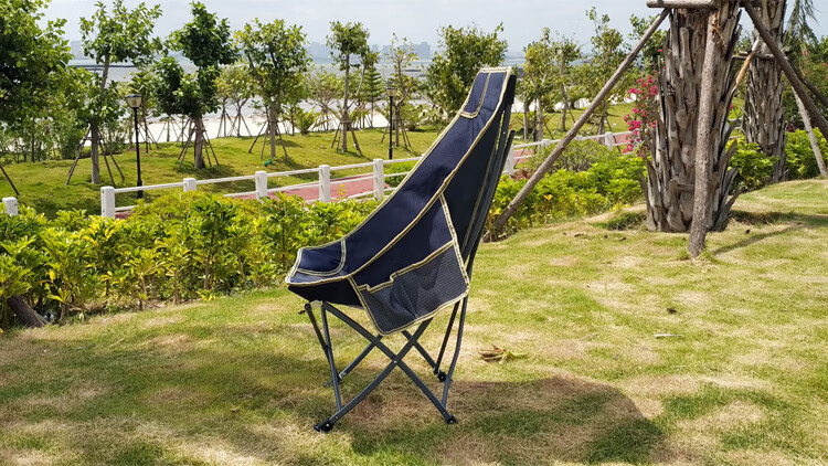 雄魄 马扎凳折叠椅户外便携式钓鱼椅凳子休闲靠背躺椅沙滩月亮椅露营