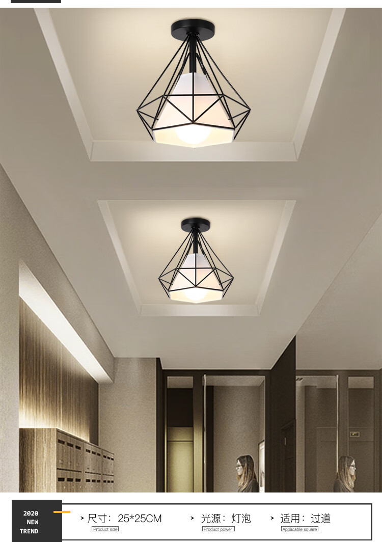 ‼️欧普 侍走廊灯过道玄关吊灯简约现代楼梯走廊吧台衣帽间北欧