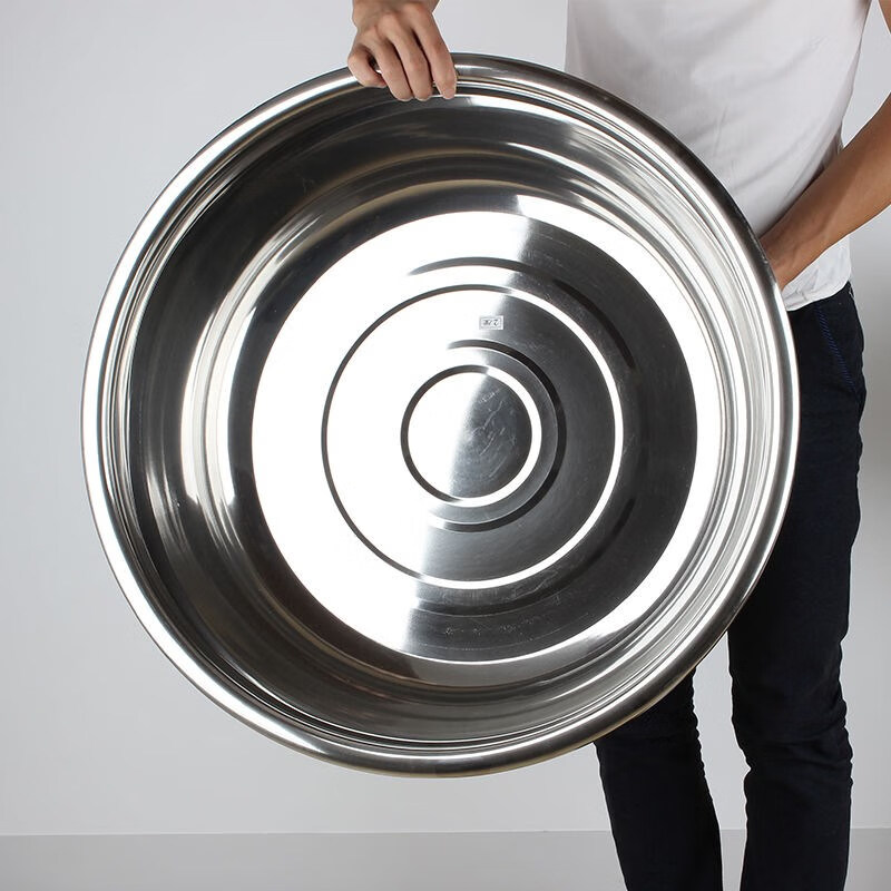 不锈钢大盆子特大号316食品级304加厚家用厨房洗菜洗脸盆43cm斗盆特厚