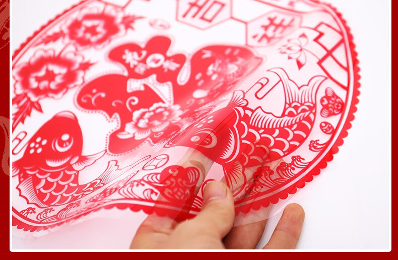 小米家居同款10张福字门贴玻璃贴植绒进宅大吉静电贴乔迁布置装饰墙贴