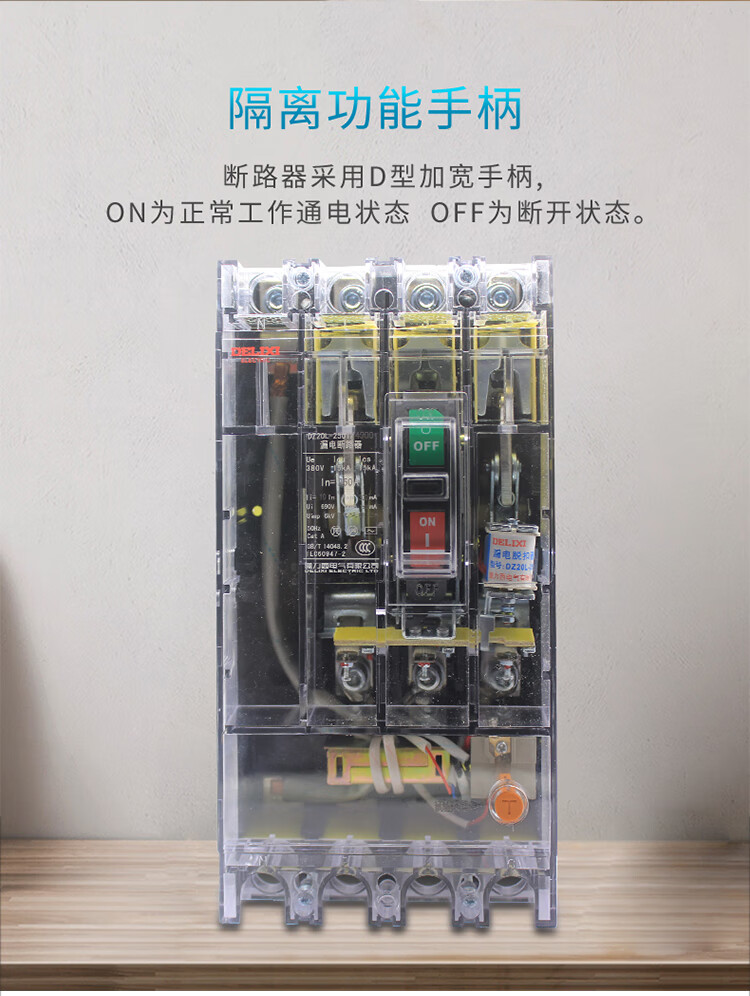 透明漏保dz20l160t4300160a250a400a漏电保护断路器4p4p160a